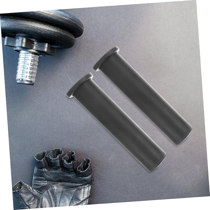 Milisten Barbell Handle Grip Flat Plastic Sleeve 5pcs Set with 48/50mm Butterfly Clips for Strength Training Gym Equipment Attachments