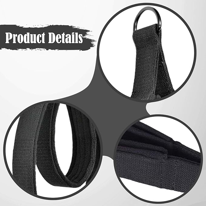 Pilates Straps with D Rings - Double Loop Exercise Straps for Pilates Reformer & Equipment, 38cm (15 inch)