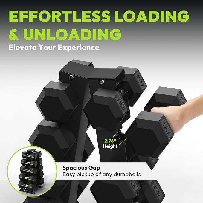 Dumbbell Rack A Frame Weight Rack Stand Dumbbell Weight Storage for Home Gym, Space-Saving Weight Stand for Home Gym