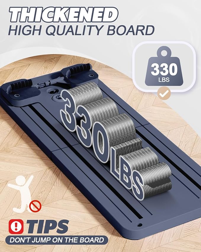 Pilates Board, Multi-Functional Ab Roller Board with Timer, Non-Slip Ab Machine with Slideway & Elbow Support, Easy to Store Ab Roller Board for Fitness Enthusiasts & Novices, Men, Women