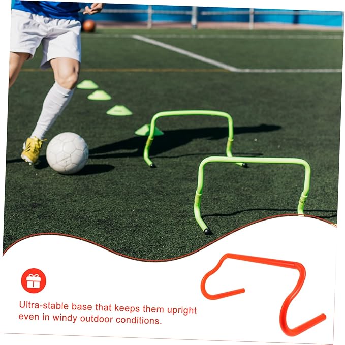 Agility Training Hurdles for Outdoor Football Flexibility Detachable Design Ultra-Stable Base Durable Orange Hurdles for Athletes Speed and Coordination