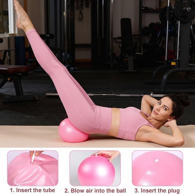 Pilates Kit for Home Workouts, Pilates Equipment Set with Ring, Ball, 5 Resistance Bands, Magic Circle Hoop, Gliding Discs, Compact Toning Fitness Essentials Starter Accessories Pilates Sets for Women