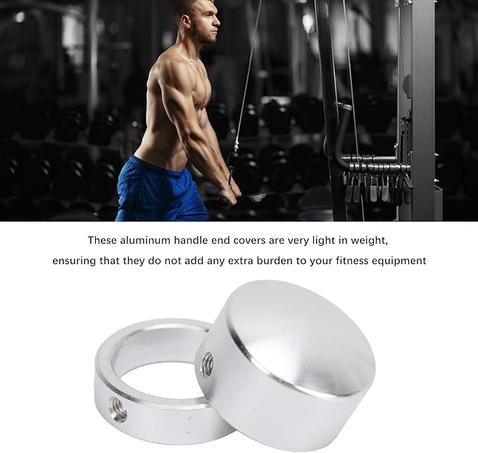 Fitness Handle End Cover, 1 Inch Aluminum Strength Training Equipment Handle End Cover Attachment for Gym