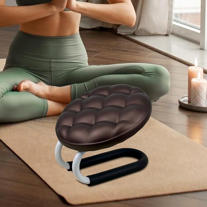 Prayer Meditation Stool - Portable Ergonomic Kneeling Bench for Stress Relief Sessions, Comfortable Aid with Balanced Design, Mindfulness Seating for Adults Seniors Beginners Yoga Space Zen