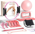 Pilates Ring Kit for Women, Pilates Equipment – 14.5" Home Magic Circle Workout with Pilates Ball, Resistance Bands, Better me Pilates Essentials Starter Set for Beginners Toning Shape Full Body
