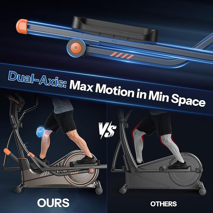 Niceday Elliptical Exercise Machine, Elliptical Machine for Home, Magnetic Elliptical Trainer with 15.5IN-19IN Stride, 16 Resistance Levels, 400LBS Loading Capacity, Support Kinomap APP