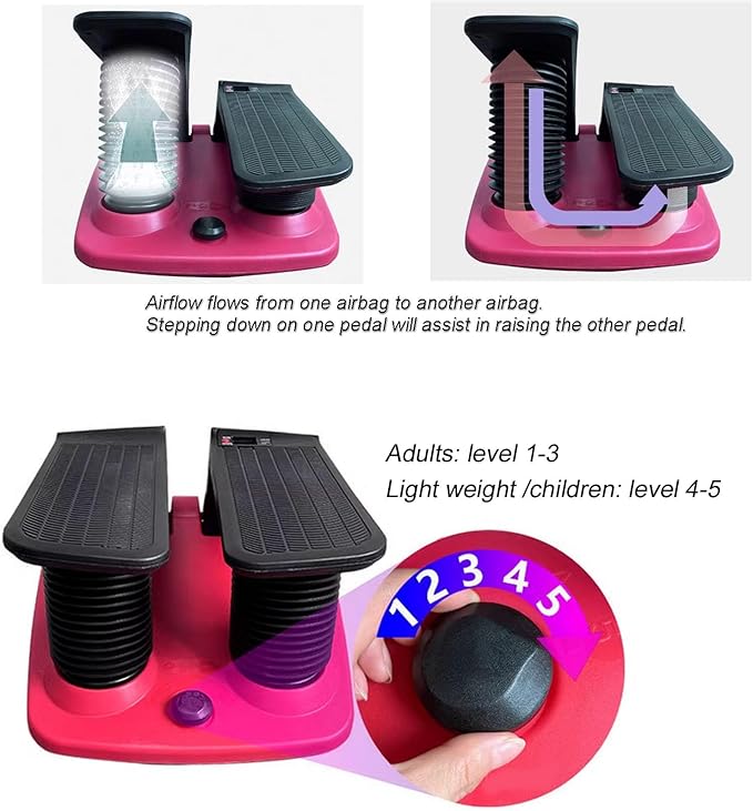 INTBUYING Mini Twist Stepper for Exercise Workout at Home with Resistance Bands Quiet Step Machine Portable with LCD Monitor and Non-Slip Pedals for Gym Home