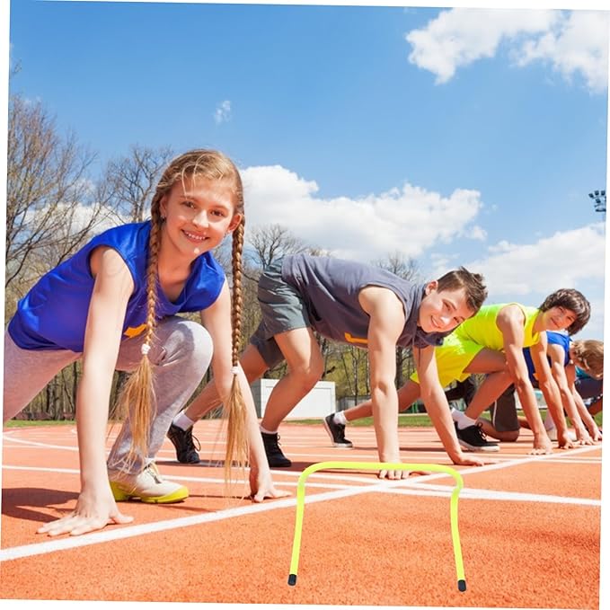 balacoo 6Pcs Football Agility Hurdles for Speed Training Durable Flexibility Training Equipment for Developing Agility and Footwork Skills Soccer and Sports Practice