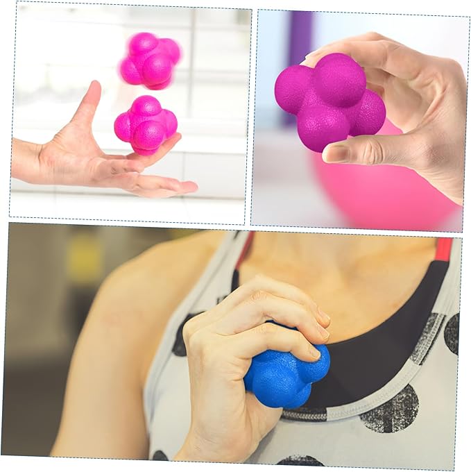6 Pcs Hexagonal Reaction Balls Colorful Agility Balls for Sports Training Reflex Coordination and Reaction for Soccer Basketball Volleyball Football Exercises