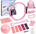 at Home Pilates Kit, 14PCS Workout Pilates Equipment for Women, Pilates Set with Pilates Ring and Ball Set, Resistance Bands, Pilates Essentials Kit for Women, Beginners at Gym, Outdoor