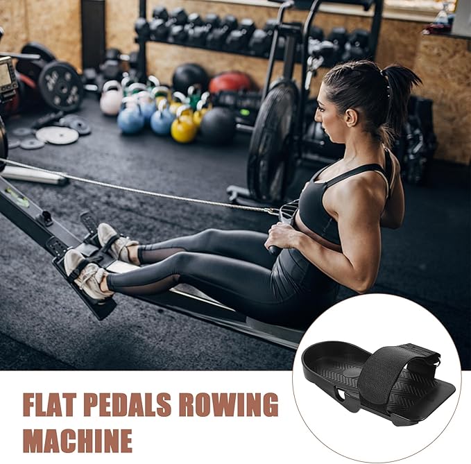 1 Pair Foot Pedal Fitness Equipment Sunny Health Machine Spare Parts Rowing Machine Foot Pedal Strap Rowing Pad Rower Replacement