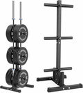Synergee Olympic Weight Plate Tree Rack & Barbell Holder – Vertical Weight Rack for Gym Storage Home, Garage & Commercial