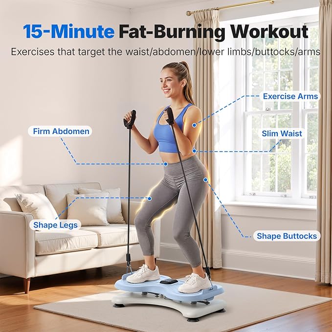 MERACH Waist Twister Machine Exercise, Waist Twister Fitness Tool with Display Counter, Exercise Twist Board for Slim Waist and Belly Fat, Noiseless Home Gym Workout Equipment for Women & Men (Blue)