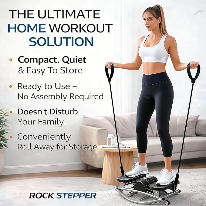 Lhanel Rock Stepper, Lhanel Stepper, Side-to-Side Exercise Machine,Burn Fat Faster in 15 Minutes, with Digital Display & Anti-Slip Mat