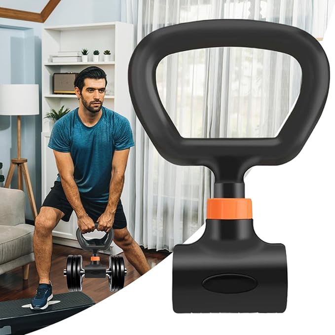 Dumbbell Grip Handle - Innovative Kettlebell Converter, Heavy Duty Workout Attachment | Workout Accessories Adjustable Exercise Equipment Attachment, Stable Muscle Building Adapter, Compact Gym