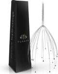 PURAVA (Original - Premium Head Massager with Metal Handle and Improved Design - Scalp Scratcher Massage with 20 Fingers for Relaxation and Scalp Stimulation - Head Massager Tool Ideal as a Gift