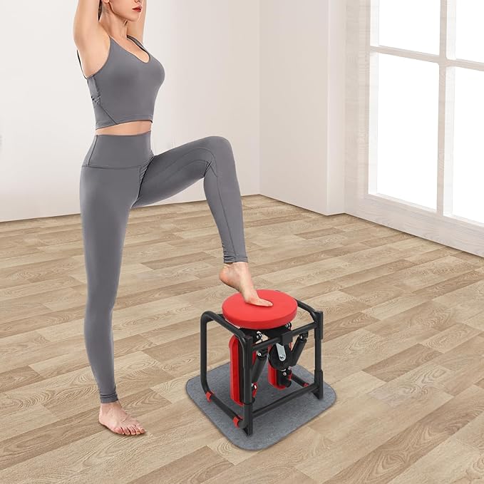 Multi-Function Stepper with Seat,Side-to-Side Lateral Rocking Fitness Stepper with Digital Monitor/Resistance Bands Machine, Total Body Workout, 300LBS Capacity for Home Office Workout