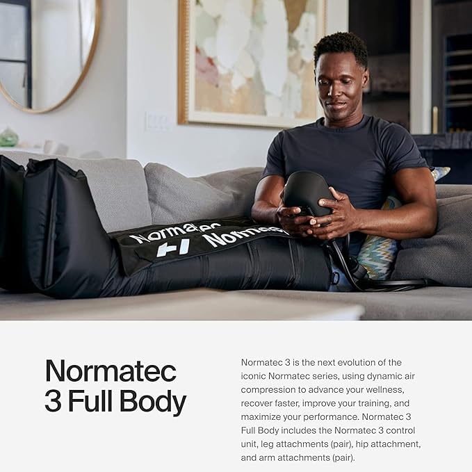 Hyperice Normatec 3 - Recovery System with Patented Dynamic Compression Massage Technology (Normatec 3 Full Body (Standard Legs + Hips + Arms)