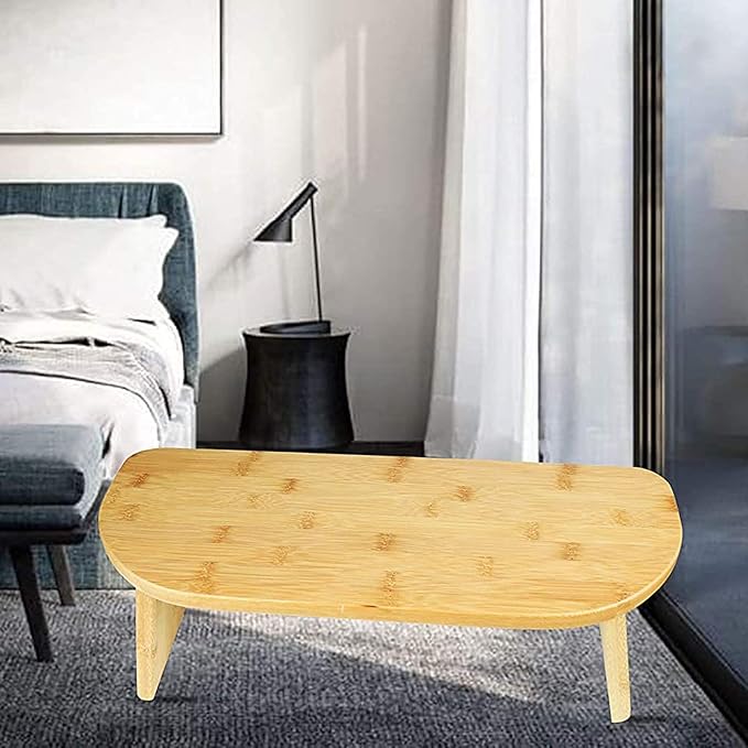 Portable Meditation Bench, Finished Bamboo, Folding Legs and Low Seat, Meditation Stool - for Meditation, Seminars, or TV Watching