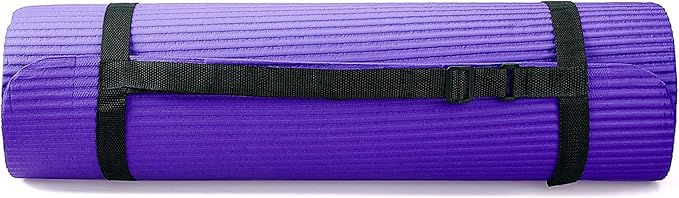 BalanceFrom 7-Piece Yoga Set with 71x24x0.5 Inches Extra Thick Mat and Carrying Sling – Includes 2 Blocks, Stretch Strap, 2 Towels, and Knee Pad for Home, Studio, and Gym Workouts