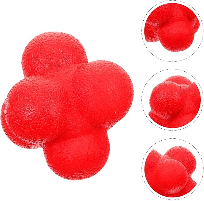 POPETPOP Hexagonal Reaction Ball Silicone Fitness Ball for Hand Eye Coordination Training Indoor Reaction Training for Speed and Reflex Exercises