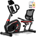 HARISON Exercise Bike 400 lbs Capacity, Easy Assembly Magnetic Recumbent bike for Adult and Seniors with Arm Exerciser , Recumbent Stationary bike for Home, 2 in 1 LCD Monitor and Tablet Holder (Same-day Shipping service）