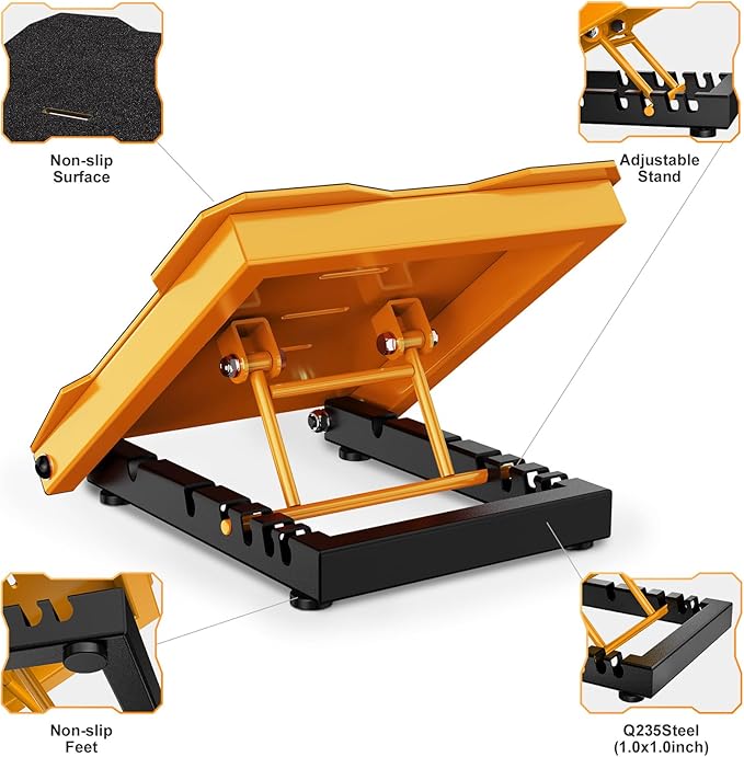 Steel Slant Board Calf Stretcher 600lbs Weight Capacity Squats Wedge 5 Adjustable Incline Balance Board for Foot Leg Hamstring Knees Ankle Heel Stretching Training for Home Gym or Commercial