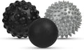 URAQT Spiky Massage Ball, 3 Pack Hard Spiky Massage Ball Roller Set, Professional Physical Therapy Massage Balls for Myofascial Release, Trigger Point Deep Tissue Massage, Plantar Fasciitis Recovery