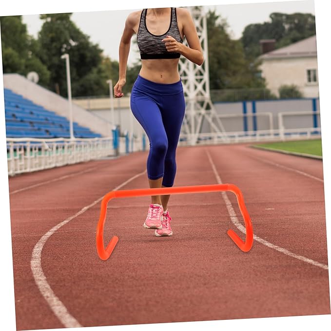 Stable Orange Training Hurdles for Football Agility and Speed Improvement Outdoor Ladder Rack for Athletes Practical Strength and Jumping Exercise Equipment