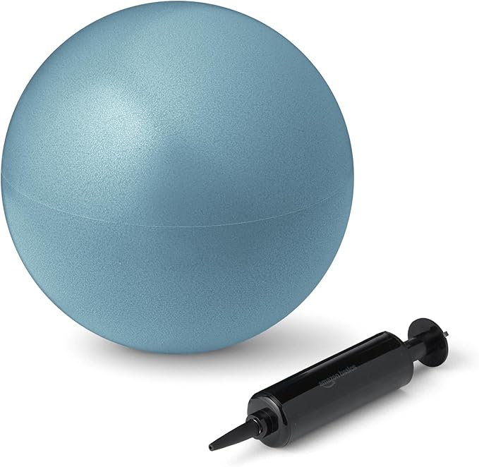 Amazon Basics 9-Inch Mini Pilates Ball, Anti-Burst Exercise Ball for Yoga, Core Training