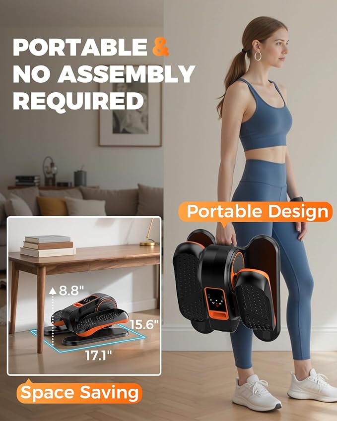 Foot Exercise Machine, Quite & 12 Adjustable Speeds Seated Pedal Exerciser LCD Display & Smooth for Home and Office, Low Impact Foot Peddler Exerciser While Sitting for Seniors
