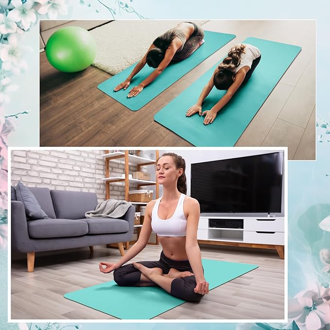 Timgle 12 Pack Yoga Mat Bulk, 4mm Thick Extra Long Sports Mat Anti Slip Tear Resistant Yoga Exercise Set for Fitness Stretching Home Workout Gym and Studio