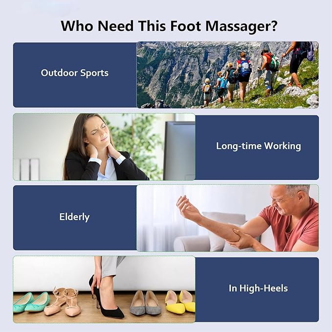 Phixnozar TENS & PMS, Transcutaneous Electronic Nerve Stimulator, EMS Foot Massager Mat for Muscle Relaxation,Back & Leg Foot Massage