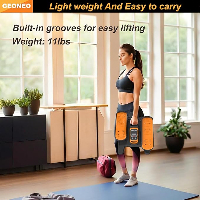 Under Desk Elliptical Machine, Electric Elliptical Exerciser for Senior, Quiet & Small Electric Seated Pedal Exerciser for Home with Display Monitor, Remote Control & 12 Adjustable Speeds