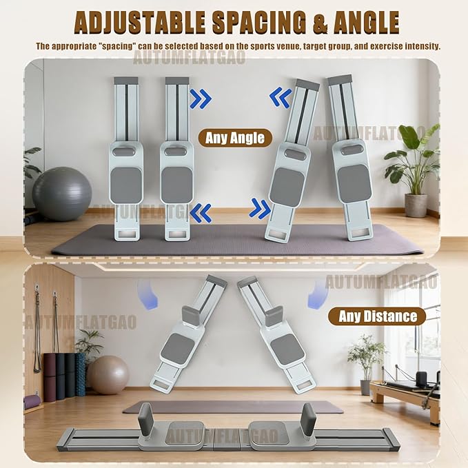 Pilates Board, 3 in 1 Pilates Ski Machine & Plilates Reformer, Multifuncional Portable Pilates Reformers Board for Home Workout, Combination 10+ Exercise Mode