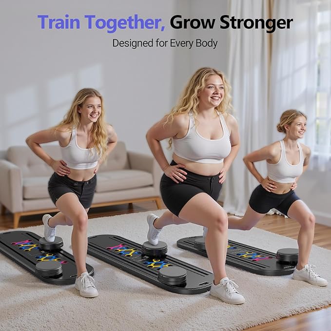 2025 Updated Pilates Board, Portable Pilates Reformer Machine for Home Workout, Easy-to-Use Pilates Sliding Board for Full Body Toning, Lightweight Fitness Gear for Beginners & Busy Moms