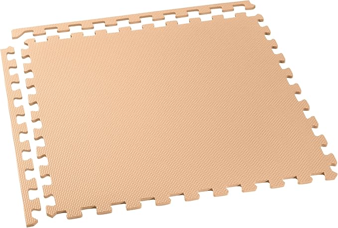 We Sell Mats 3/8" Thick Multipurpose EVA Foam Exercise Floor Mat, Interlocking Tiles, Anti-Fatigue for Home or Gym