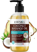 Tropical Coconut Massage Oil for Massage Therapy, Soothing Massage Oil with Coconut & Passion Fruit Oil for Muscle Relaxing, Skin Moisturizing & Hydrating, 8 fl oz