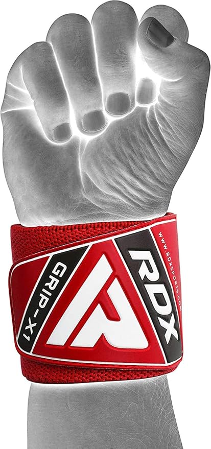 RDX Weight Lifting Wrist Support Wraps, 36” 24” 18” Professional Grade Elasticated Cotton Straps, Gym Fitness Workout Strength Training Bodybuilding Powerlifting Deadlifting Calisthenics, Men Women