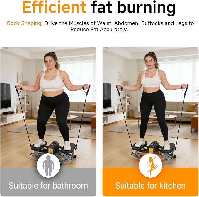 The Rock Stepper for Exercise at Home Workout Rocking Steppers Side to Side Machine Step Rocker Lateral Rowing Elipse Leg Exerciser Electric as Seen on TV Stair for Pelvic Floor Muscle