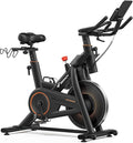 Merach Magnetic Exercise Bike, Heavy Duty Stationary Bike with Automated Resistance, 350 Lbs Weight Capacity, Low Noise Indoor Workout Bike for Home Gym with Self-Developed App