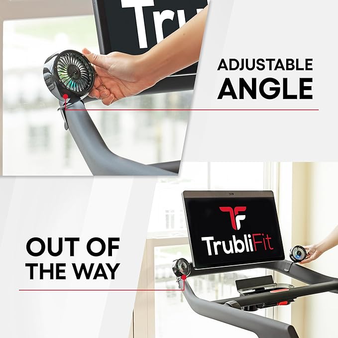 TrubliFit Fan for Peloton Bike & Peloton Treadmill - Accessories for Peloton - Fits Original Bike, Bike+ or Tread - No Batteries or Charging Required