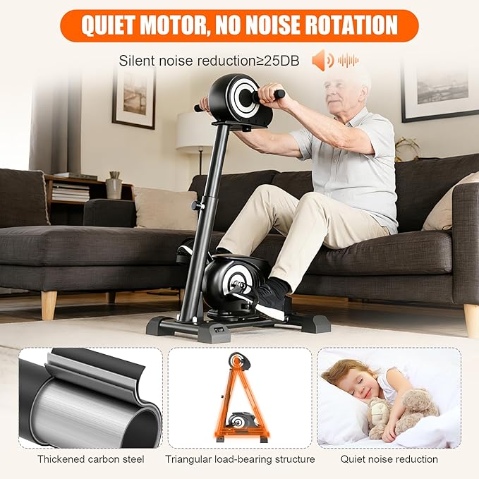 Electric Rehabilitation Exercise Bike, arm and Leg Motorized Pedal Exerciser and Rehabilitation Trainer, Suitable for Knee, Foot, and arm Rehabilitation.