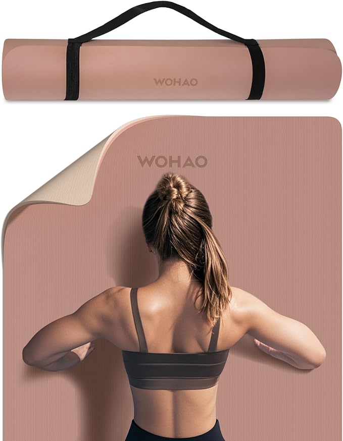 Extra Thick 8mm Yoga Mat, 72"x28" Non Slip Exercise Mat, Reversible 2-Sided Dual Color Premium POE Material, with Carrying Strap for Yoga, Pilates, Home Gym