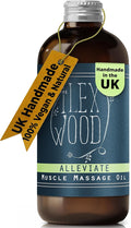 The Ilex Wood - Alleviate - Vegan Natural Muscle Spa Massage Oil, Handmade - 3.38 fl oz (100ml)