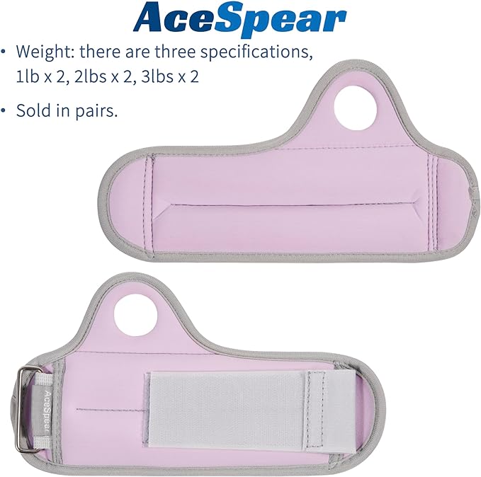AceSpear Wrist Weights with Thumb Loops Lock for Men Women 1lb*2 2lbs*2 3lbs*2 Ankle Weights Weighted Gloves for Running Strength Training Walking Exercises