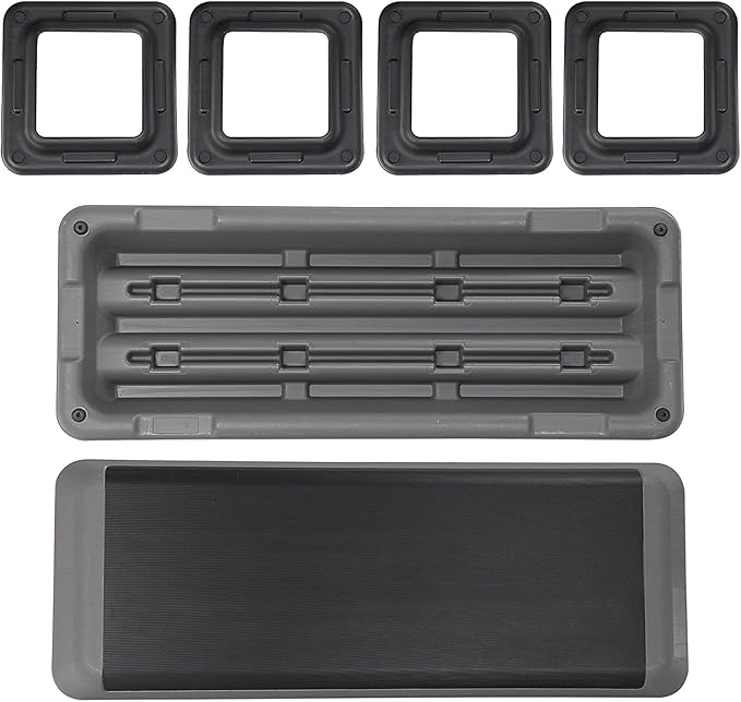 JupiterForce 43" Workout Aerobic Exercise Step Platform, Adjustable Aerobic Steppers for Exercise with 4 Removable Risers for Home Gym Strength Training