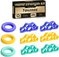 Grip Strength Trainer Kit (9 Pack,L Size), Forearm Strengthener & Finger Exerciser for Recovery, Hand Strengthening Devices for Arthritis & Rock Climbing, Physical Therapy Equipment