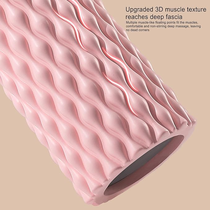 Sports Foam Roller -15inch Tissue Massager, Yoga Muscle Roller | Deep Tissue Massage Fitness Foam Rollers, Foam Muscle Water Drop Roller, Column Indoor Home Muscle Relaxation Foam Roller Fitness Yoga