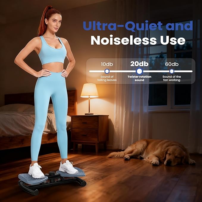RELIFE Waist Twister Machine Exercise, Ab Twist Board With Digital Monitor, 20db Quiet, 300lb Capacity Anti-Slip Base For Home Gym, Belly Fat Workout For Women & Men